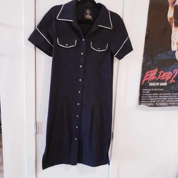 TATTOO CROSSOVER black Pinup bowling dress - Picture 2 of 12